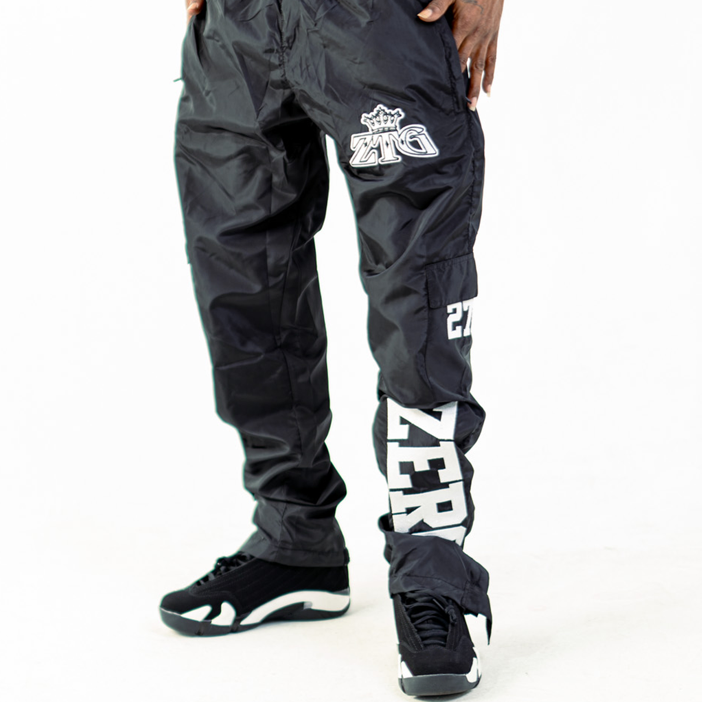 Nylon Windbreaker Pant Set