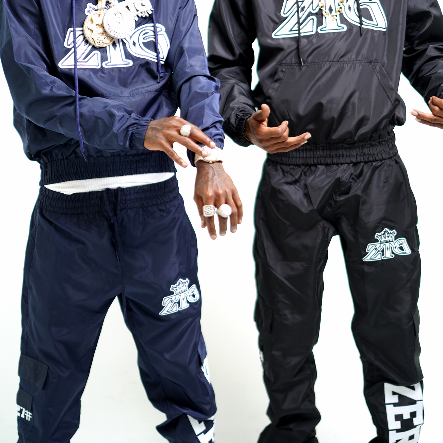 Nylon Windbreaker Pant Set