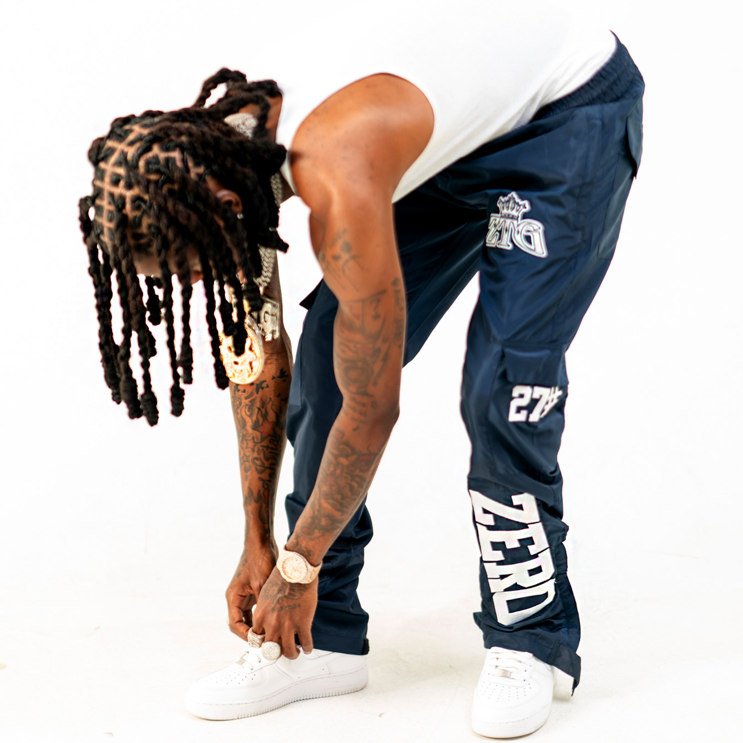 Nylon Windbreaker Pant Set
